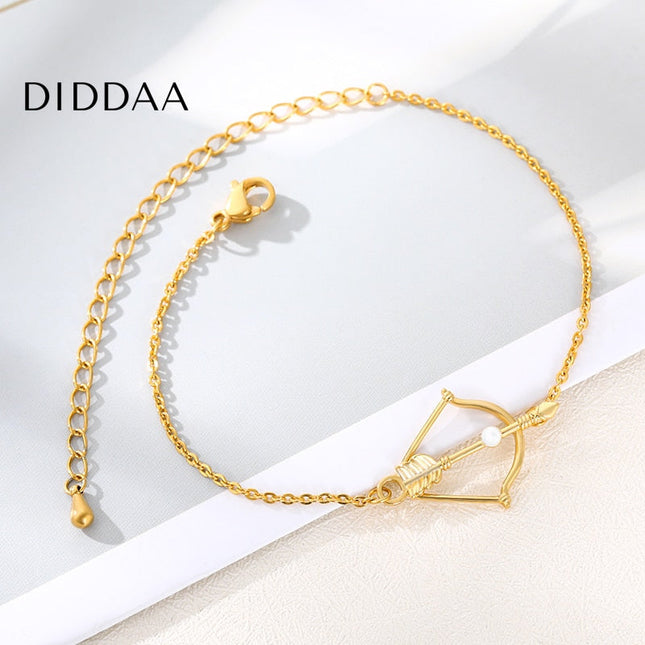 Guerre Bracelet | Gold Silver Rose Pearl Cross Bow Archer Bracelet - Bracelets