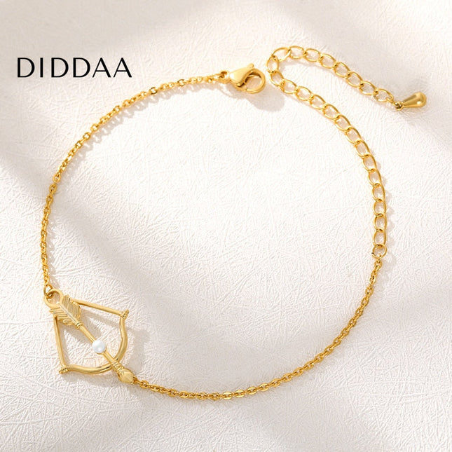 Guerre Bracelet | Gold Silver Rose Pearl Cross Bow Archer Bracelet - Bracelets