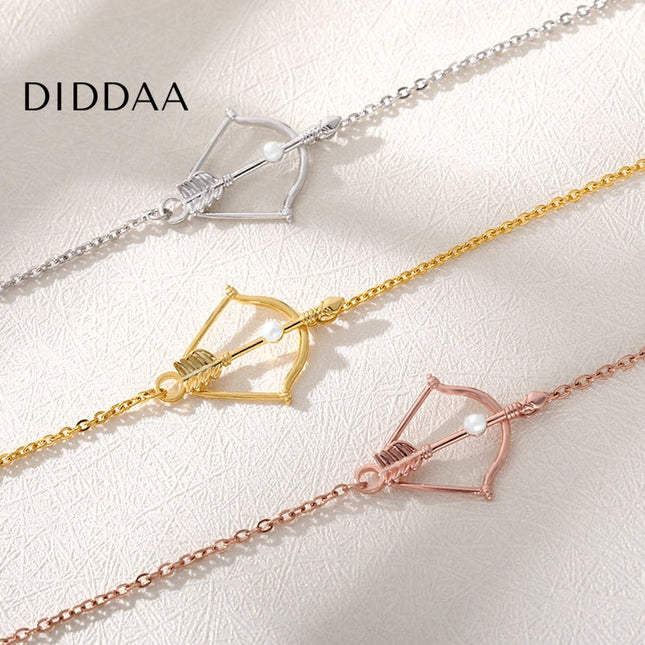 Guerre Bracelet | Gold Silver Rose Pearl Cross Bow Archer Bracelet - Silver - Bracelets