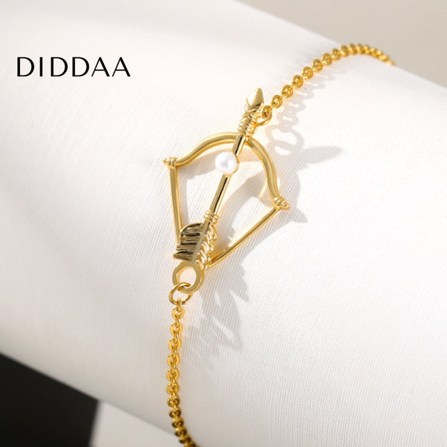 Guerre Bracelet | Gold Silver Rose Pearl Cross Bow Archer Bracelet - Bracelets