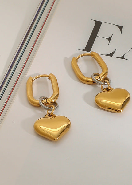 Jieding European and American stainless steel love stud earrings high-end personality earrings titanium steel earrings earrings cross-border jewelry