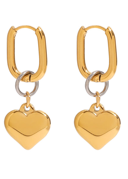 Jieding European and American stainless steel love stud earrings high-end personality earrings titanium steel earrings earrings cross-border jewelry