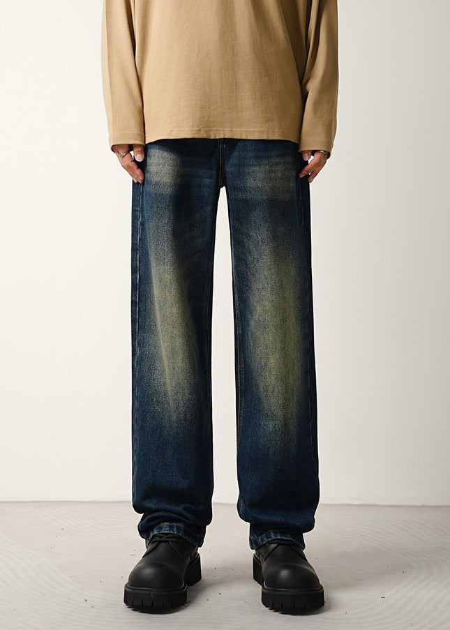 Heavy Graphite Retro Loose Wide-Leg Jeans for Men - Men’s Jeans