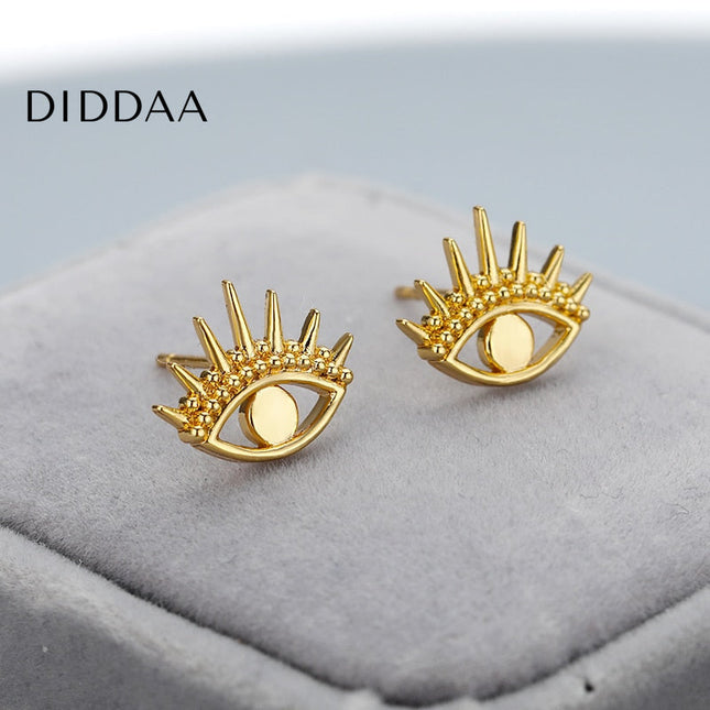 Hoquet Earrings | Gold Evil Eye Stud Earrings - Gold - Earrings