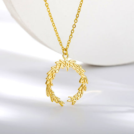 Huit Pendant Necklace | Gold Silver Simple Chain - Gold - Necklaces