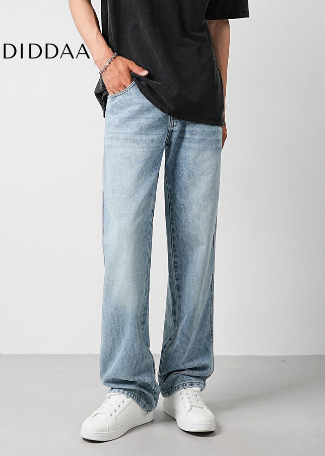 Ice Mist Trendy Loose Straight-Leg Jeans for Men - Men’s Jeans