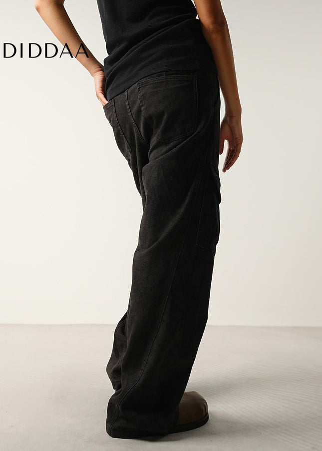 Ink Texture Retro Wide-Leg Jeans for Men by CONVERGES - Men’s Jeans