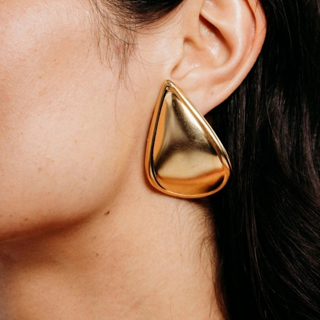 Jieding European and American jewelry, cross-border stainless steel drop earrings, high-quality ins earrings, titanium steel electroplating color-retaining earrings