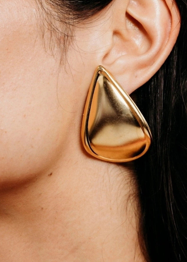 Jieding European and American jewelry, cross-border stainless steel drop earrings, high-quality ins earrings, titanium steel electroplating color-retaining earrings