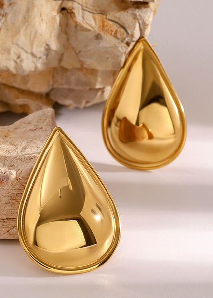 Jieding European and American jewelry, cross-border stainless steel drop earrings, high-quality ins earrings, titanium steel electroplating color-retaining earrings