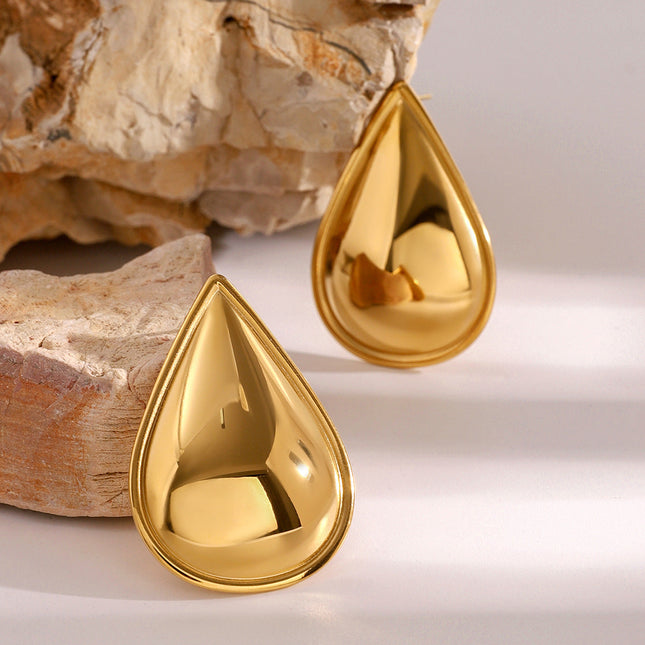 Jieding European and American jewelry, cross-border stainless steel drop earrings, high-quality ins earrings, titanium steel electroplating color-retaining earrings