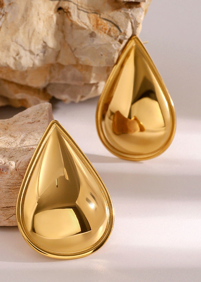 Jieding European and American jewelry, cross-border stainless steel drop earrings, high-quality ins earrings, titanium steel electroplating color-retaining earrings