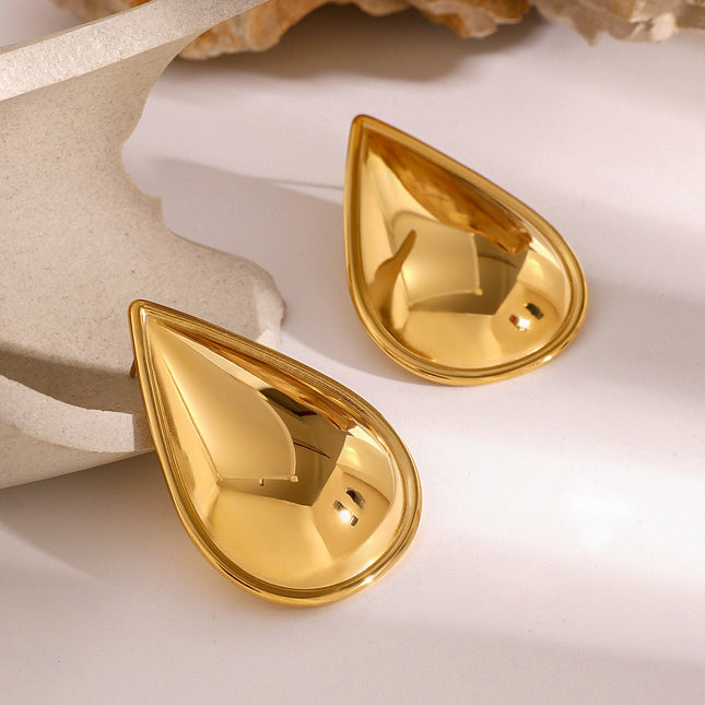 Jieding European and American jewelry, cross-border stainless steel drop earrings, high-quality ins earrings, titanium steel electroplating color-retaining earrings