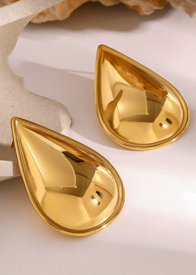 Jieding European and American jewelry, cross-border stainless steel drop earrings, high-quality ins earrings, titanium steel electroplating color-retaining earrings