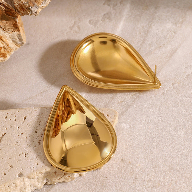 Jieding European and American jewelry, cross-border stainless steel drop earrings, high-quality ins earrings, titanium steel electroplating color-retaining earrings