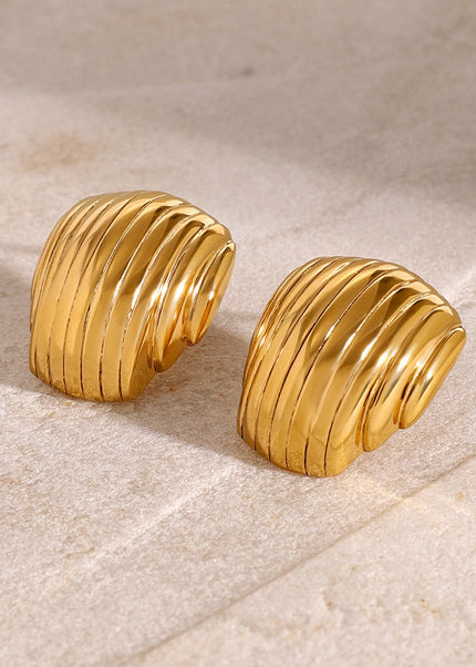 Jieding European and American cross-border stainless steel earrings high-end niche design earrings titanium steel exaggerated earrings jewelry wholesale