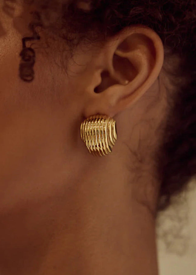 Jieding European and American cross-border stainless steel earrings high-end niche design earrings titanium steel exaggerated earrings jewelry wholesale