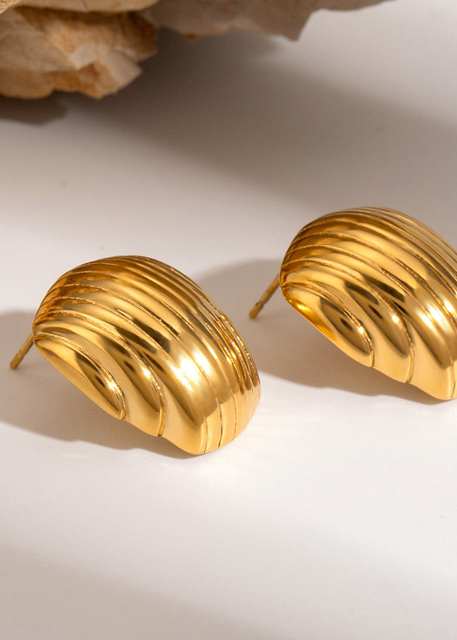 Jieding European and American cross-border stainless steel earrings high-end niche design earrings titanium steel exaggerated earrings jewelry wholesale