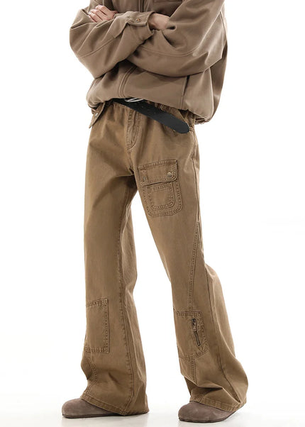 Khaki Cleanfit Bootcut Cargo Pants for Men 2024 - Men’s Jeans