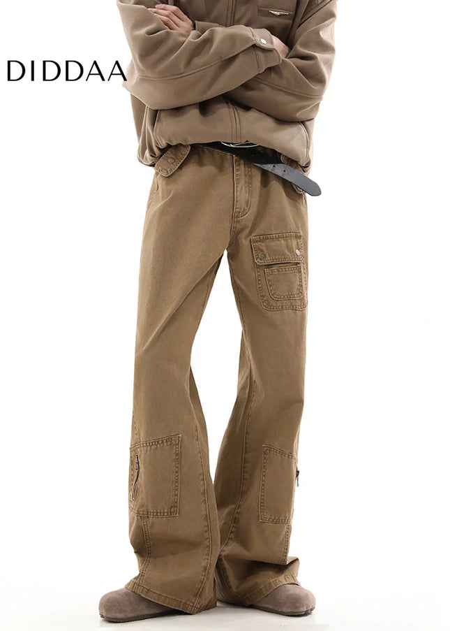 Khaki Cleanfit Bootcut Cargo Pants for Men 2024 - Men’s Jeans
