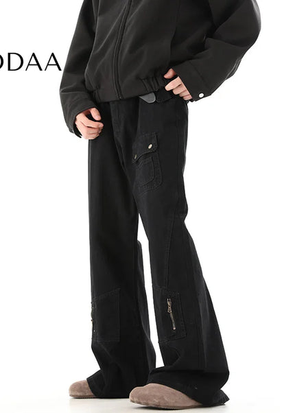 Khaki Cleanfit Bootcut Cargo Pants for Men 2024 - XS / Black - Men’s Jeans