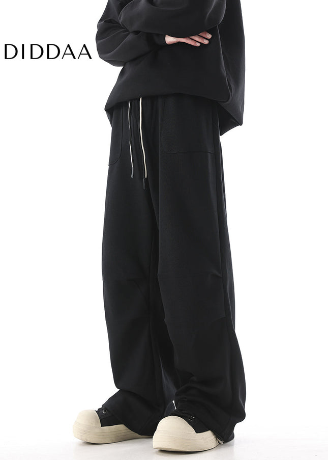 Khaki Loose Fit Paratrooper Pants for Men - Unisex Sweatpants