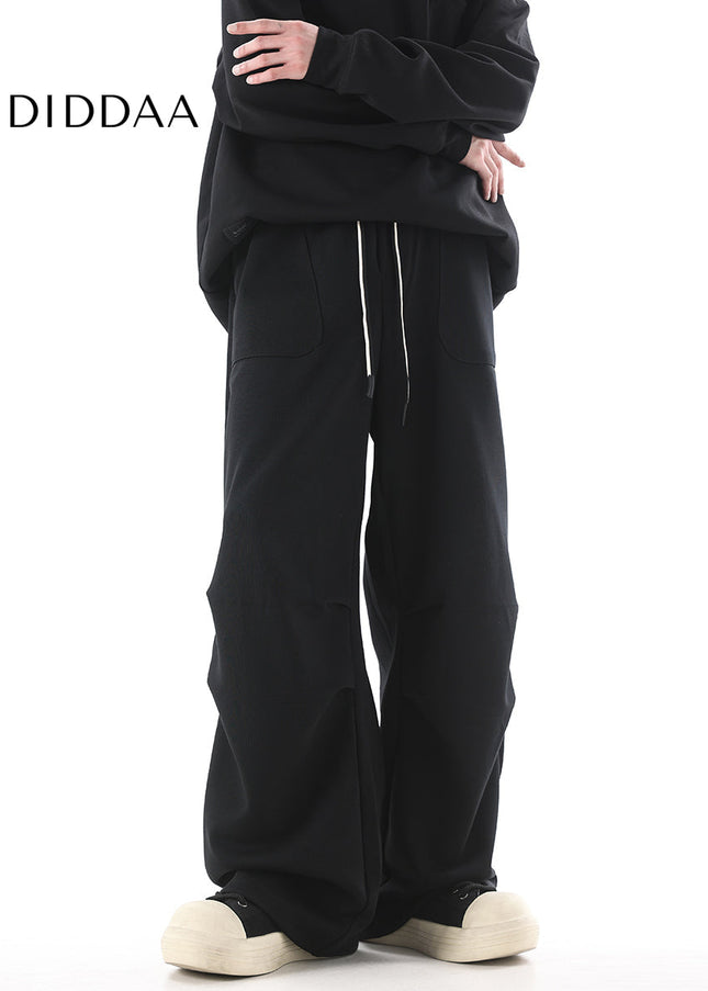 Khaki Loose Fit Paratrooper Pants for Men - Unisex Sweatpants