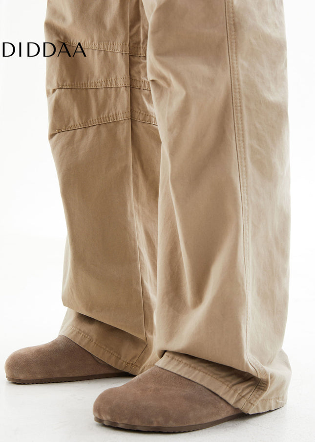 Khaki Vintage Wash Cargo Pants for Men Bootcut Fit - Men’s Jeans