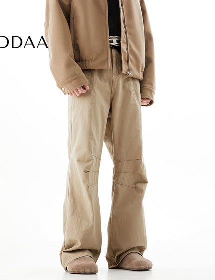 Khaki Vintage Wash Cargo Pants for Men Bootcut Fit - S / Apricot - Men’s Jeans