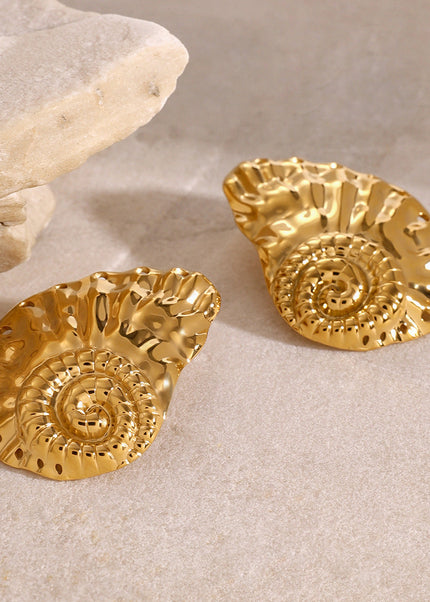 Jieding cross-border marine jewelry, stainless steel, exaggerated studs, high-quality ins, earrings, titanium steel, color-retaining earrings