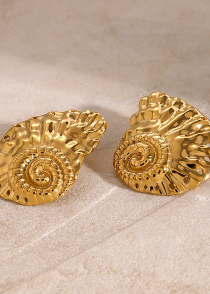 Jieding cross-border marine jewelry, stainless steel, exaggerated studs, high-quality ins, earrings, titanium steel, color-retaining earrings