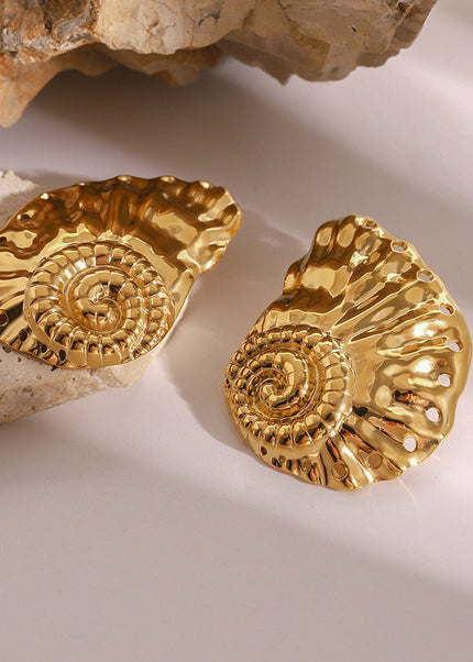 Jieding cross-border marine jewelry, stainless steel, exaggerated studs, high-quality ins, earrings, titanium steel, color-retaining earrings