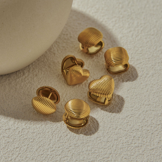 Jieding cross-border love stud earrings, stainless steel earrings, light luxury, high-end earrings, women's design, titanium steel jewelry cross-border