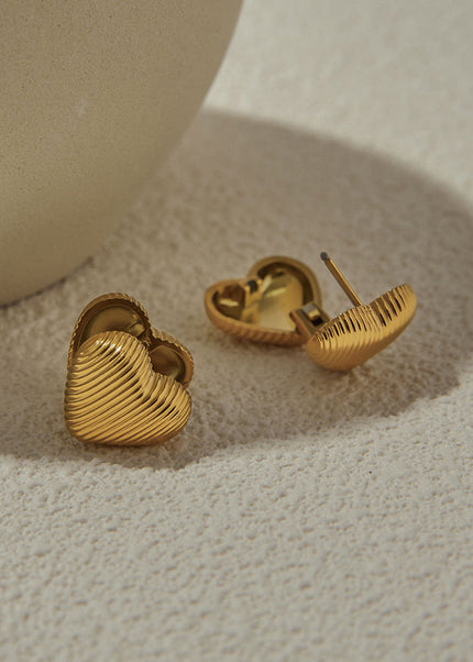 Jieding cross-border love stud earrings, stainless steel earrings, light luxury, high-end earrings, women's design, titanium steel jewelry cross-border