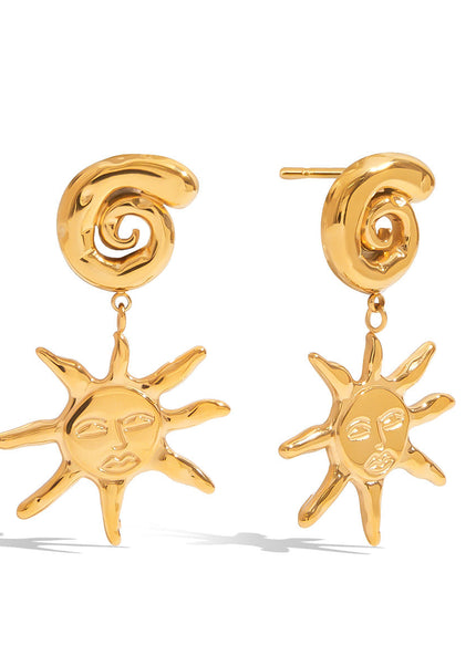 Jieding European and American stainless steel earrings, light luxury, high-end earrings, design sense, niche earrings, titanium steel jewelry, cross-border