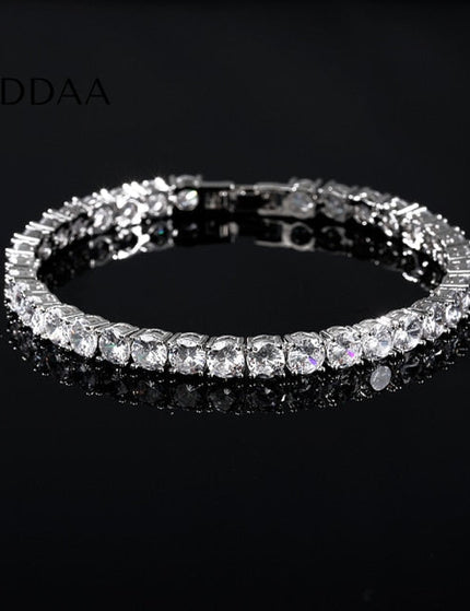 Lache Bracelet | Gold Silver Zirconia Women’s Tennis Bracelet - Silver - Bracelets