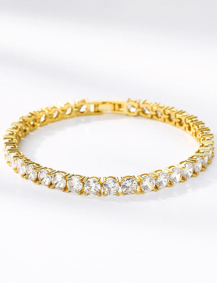 Lache Bracelet | Gold Silver Zirconia Women’s Tennis Bracelet - Gold - Bracelets