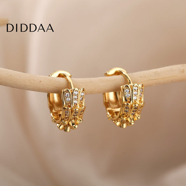 Libido Earrings | Gold Silver Zirconia Statement Hoop Earrings - Earrings