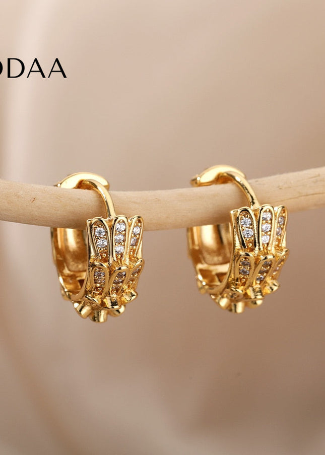 Libido Earrings | Gold Silver Zirconia Statement Hoop Earrings - Earrings