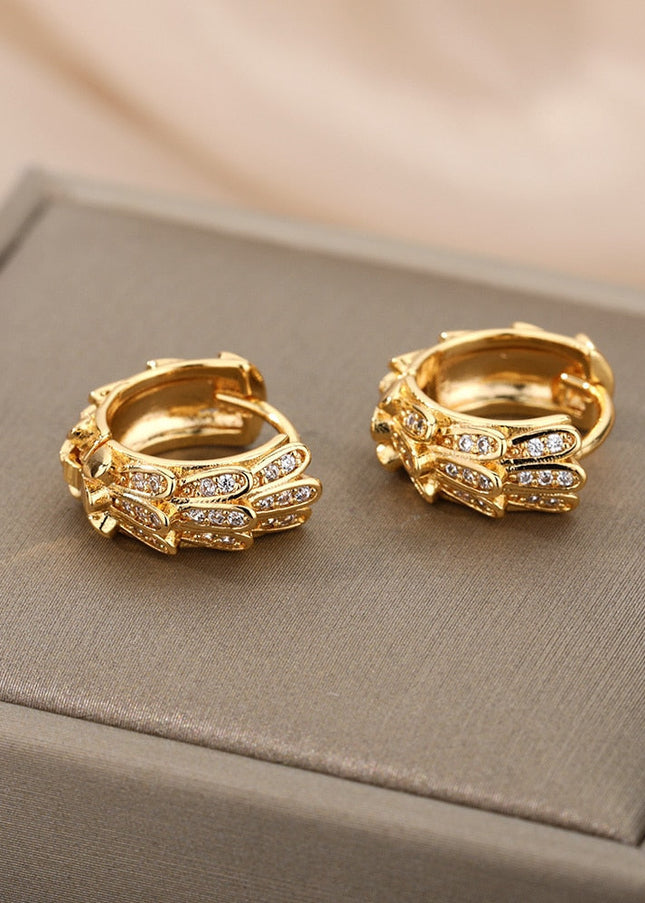 Libido Earrings | Gold Silver Zirconia Statement Hoop Earrings - Earrings