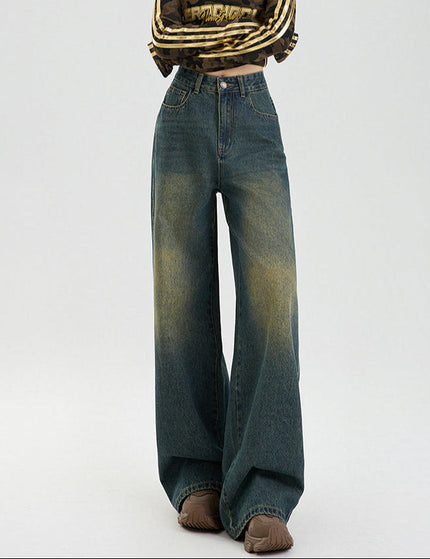 Light Blue American Nostalgic Wide-Leg Jeans - Women’s Jeans