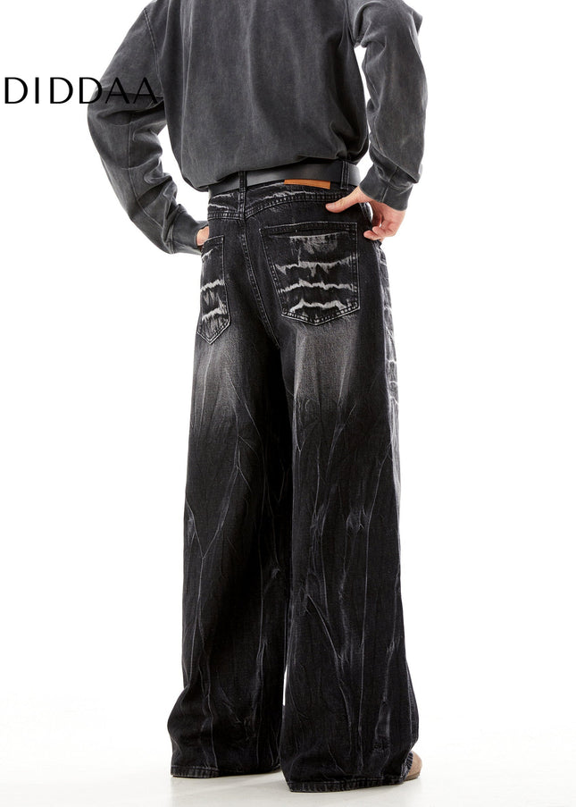 Light Blue Distressed Baggy Jeans for Men - Men’s Jeans