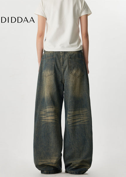 Light Blue Distressed Embroidered Flared Jeans - Men’s Jeans