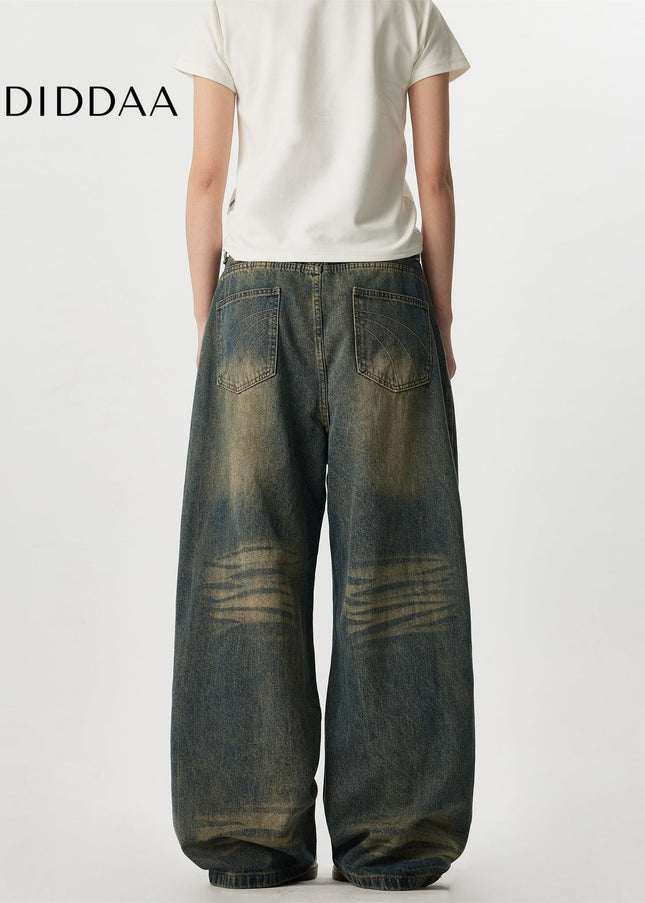 Light Blue Distressed Embroidered Flared Jeans - Men’s Jeans