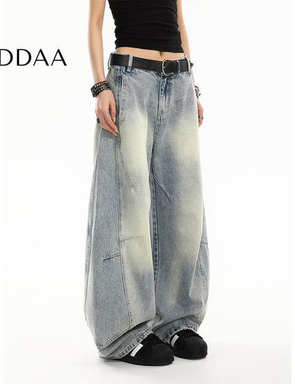 Light Blue Distressed Loose Straight Jeans - S / Light Blue - Women’s Jeans