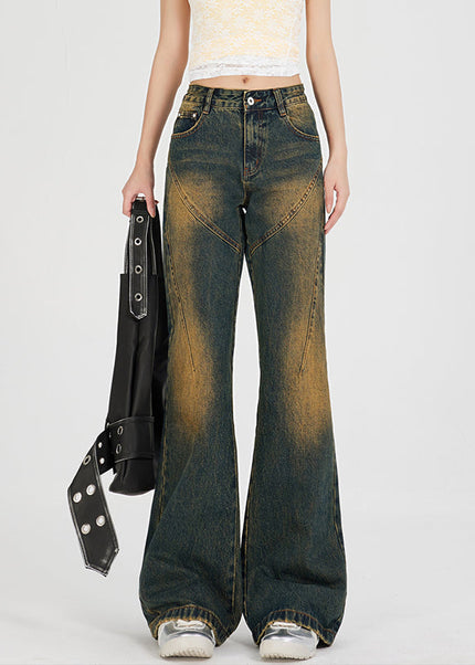 Light Blue Distressed Retro Bootcut Jeans Women - Women’s Jeans