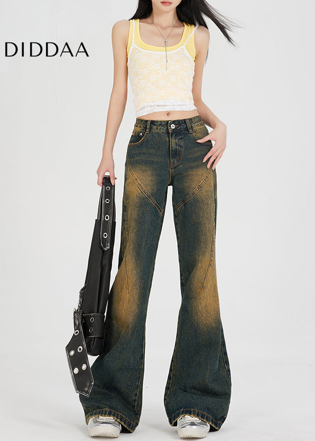 Light Blue Distressed Retro Bootcut Jeans Women - Women’s Jeans