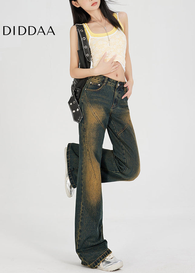 Light Blue Distressed Retro Bootcut Jeans Women - Women’s Jeans