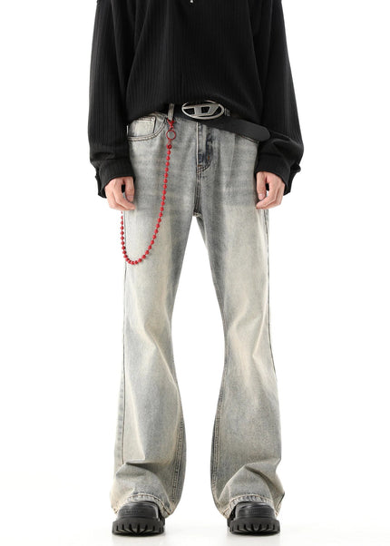 Light Blue Distressed Straight Jeans for Men - Men’s Jeans