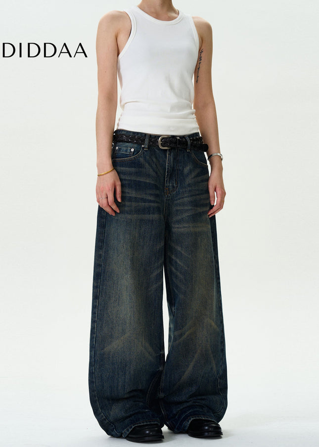 Light Blue Distressed Vintage Wash Jeans for Men and Women - Men’s Jeans